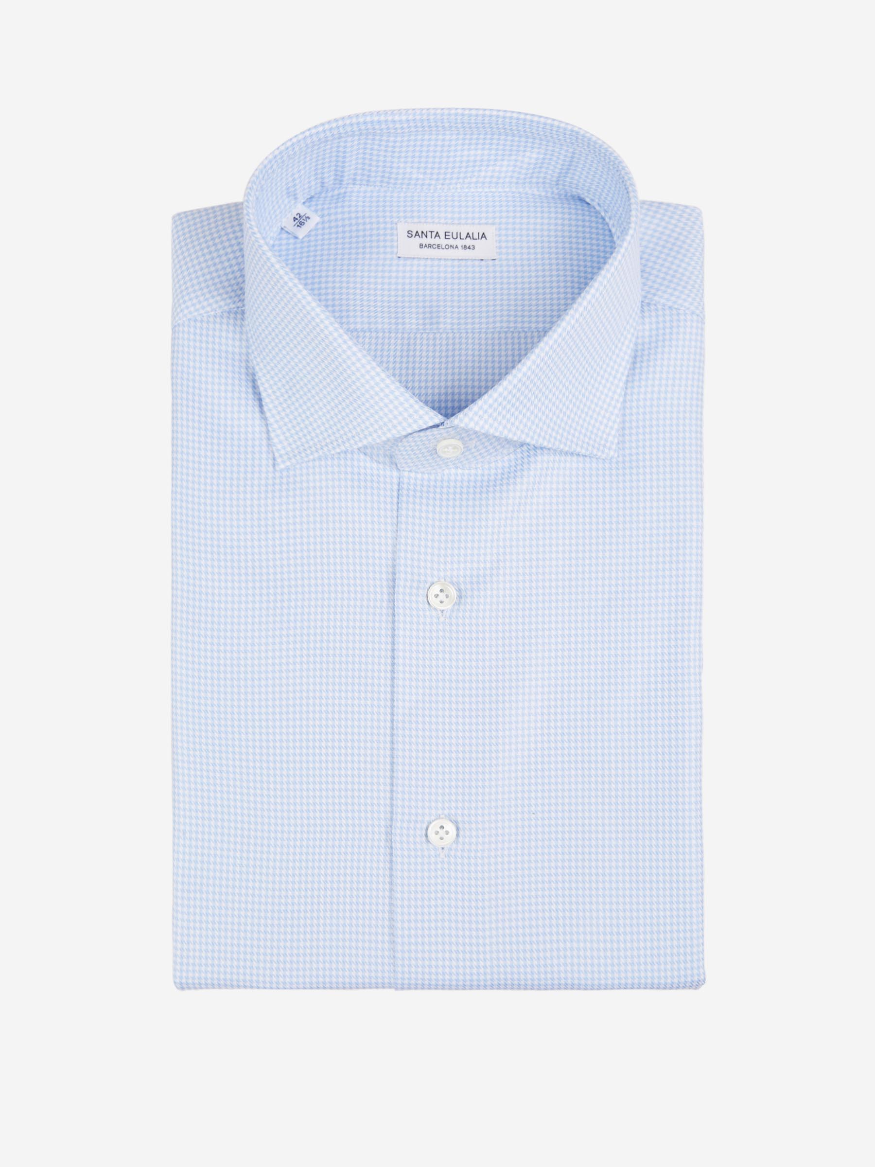 Santa Eulalia Hombre Barcelona Camisa Pata De Gallo color Azul Celeste sku 401-003047 01 - Foto 1