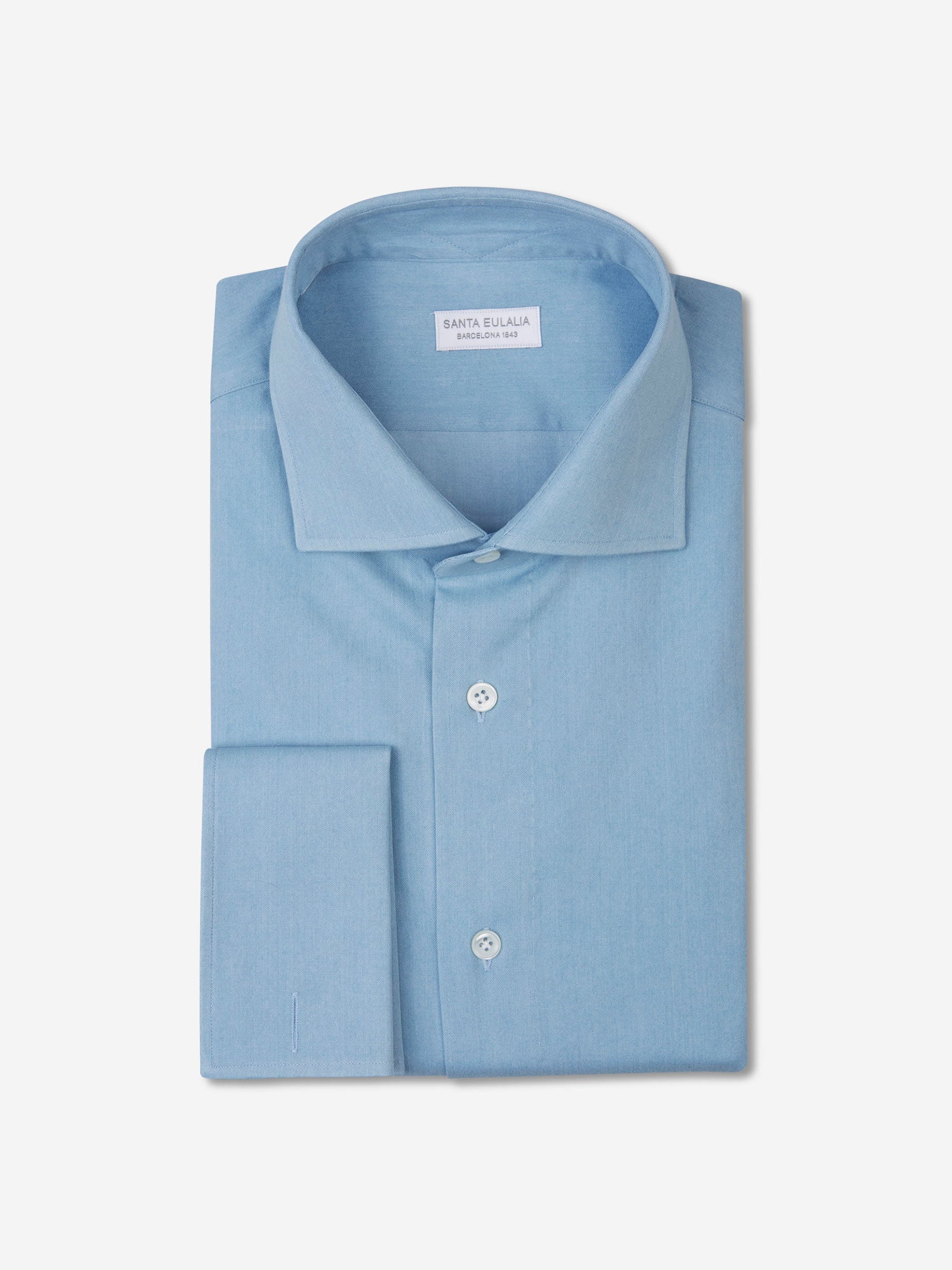 Santa Eulalia Hombre Barcelona Camisa Formal Puño Doble color Azul Celeste sku 403-000441 01 - Foto 1
