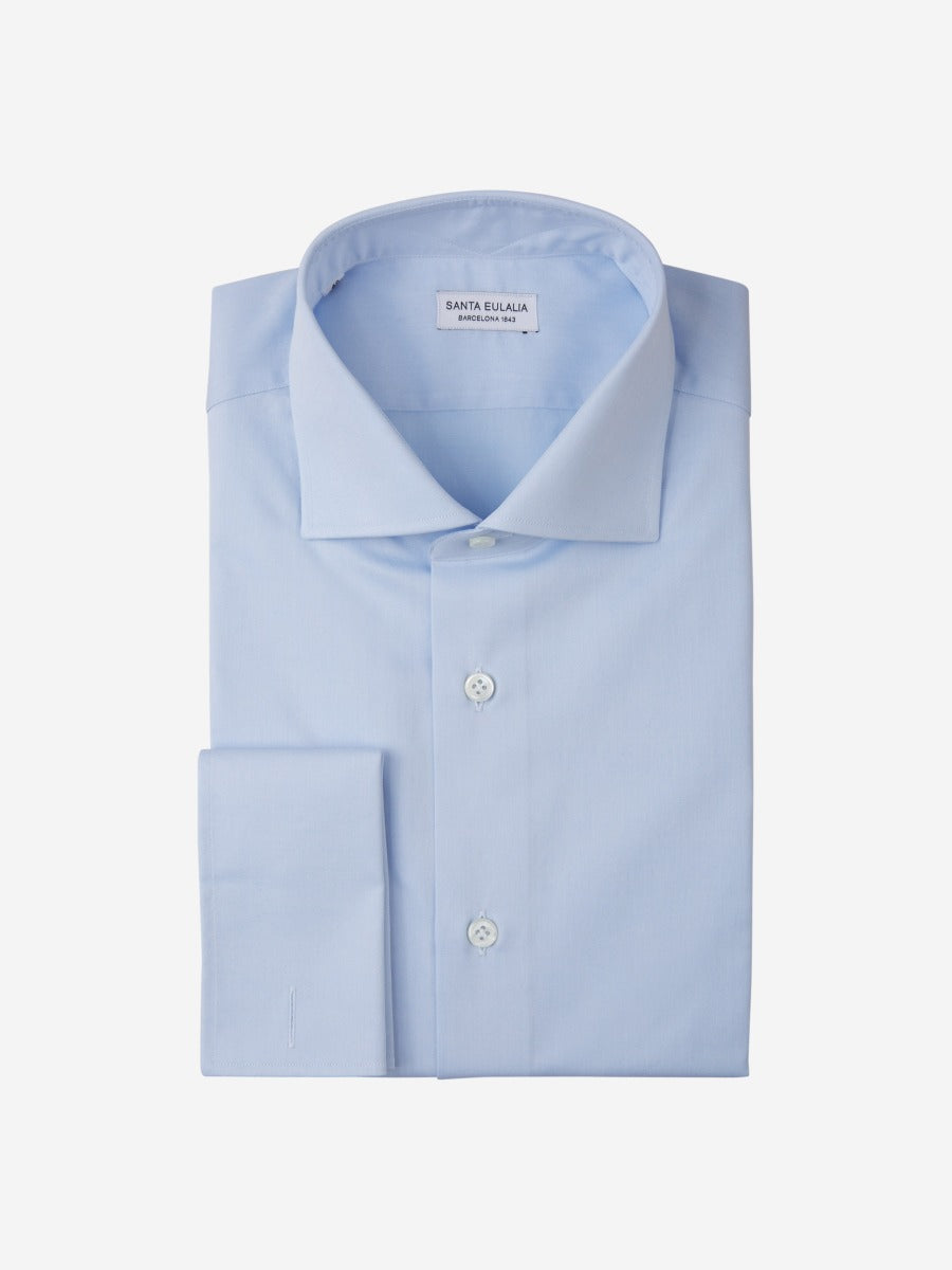 Santa Eulalia Hombre Barcelona Camisa Algodón Lisa color Azul Celeste sku 403-000444 01 - Foto 1