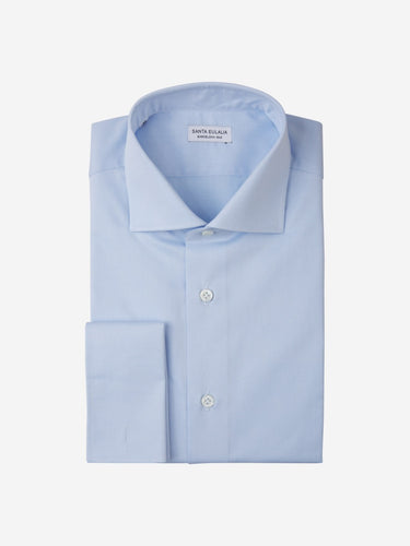 Santa Eulalia Hombre Barcelona Camisa Algodón Lisa color Azul Celeste sku 403-000444 01 - Foto 1