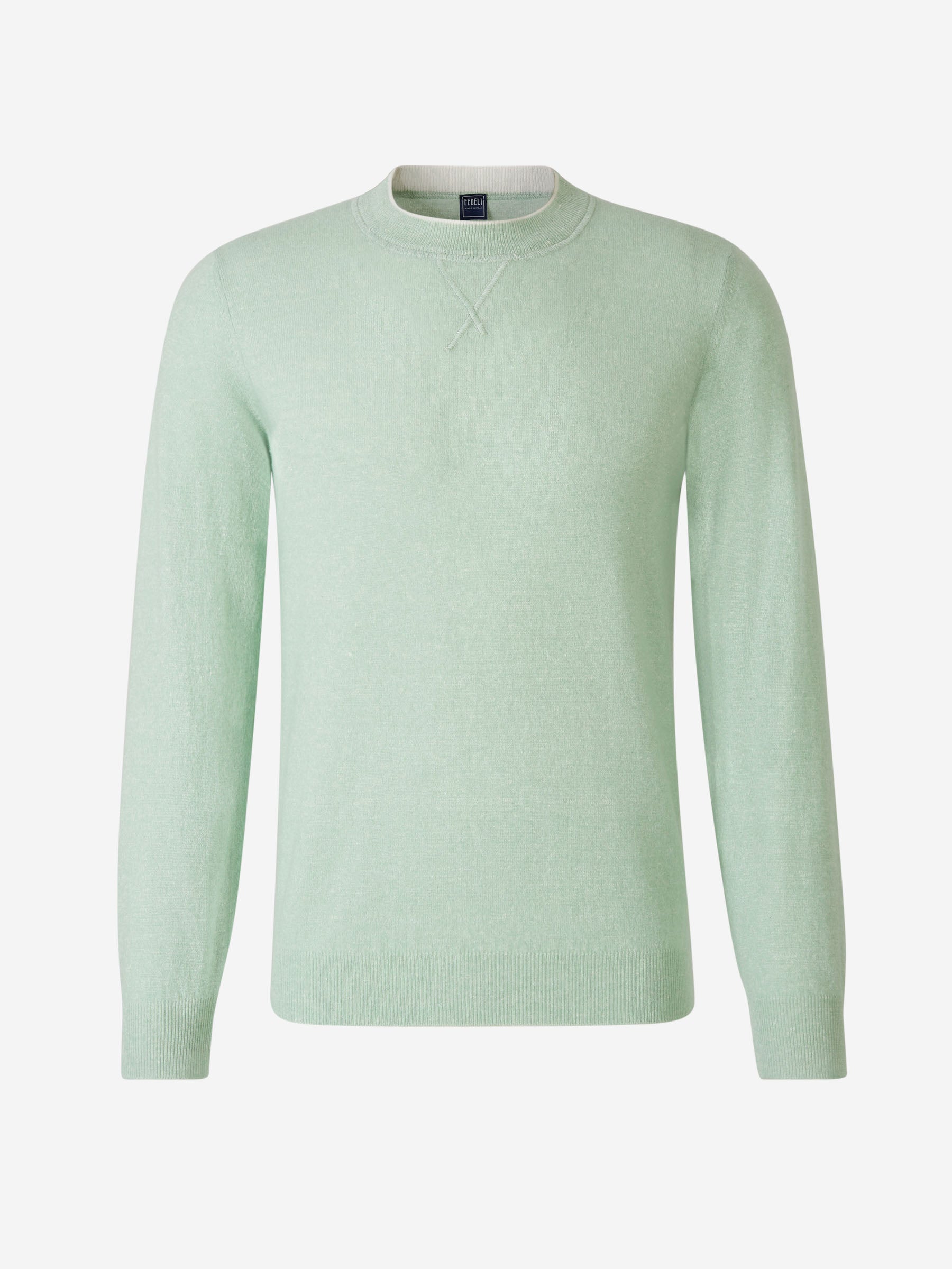Fedeli Jersey Punto Cashmere color Verde Menta sku 542-002343 01 - Foto 1