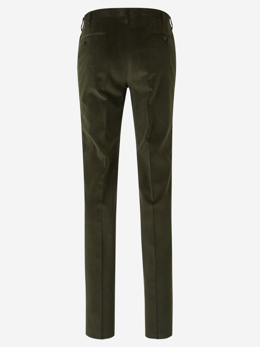 Santa Eulalia Hombre Barcelona Pantalones Pinzas Pana color Verde Oscuro sku 521-002557 02 - Foto 2