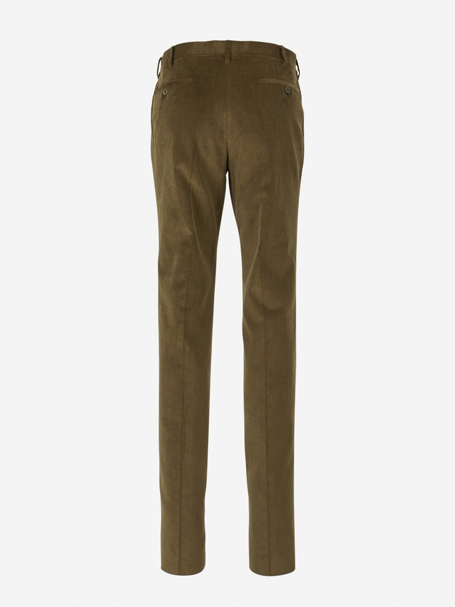 Santa Eulalia Hombre Barcelona Pantalones Pinzas Pana color Verde Militar sku 521-002557 05 - Foto 2