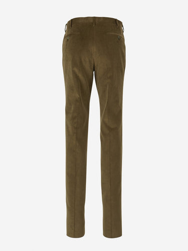 Santa Eulalia Hombre Barcelona Pantalones Pinzas Pana color Verde Militar sku 521-002557 05 - Foto 2