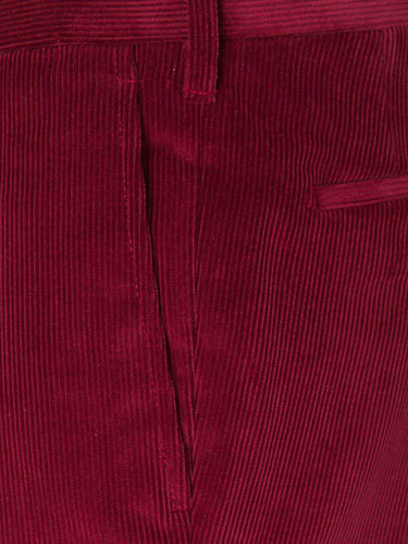 Santa Eulalia Hombre Barcelona Pantalones Pinzas Pana color Burdeos sku 521-002557 08 - Foto 3