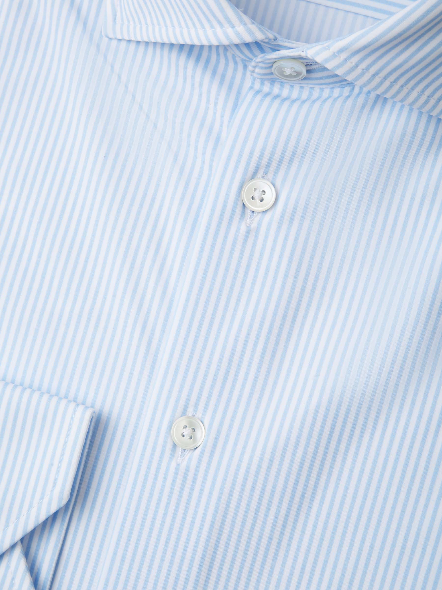 Traiano Milano Hombre Barcelona Camisa Motivo Rayas color Azul Celeste sku 531-005932 01 - Foto 2