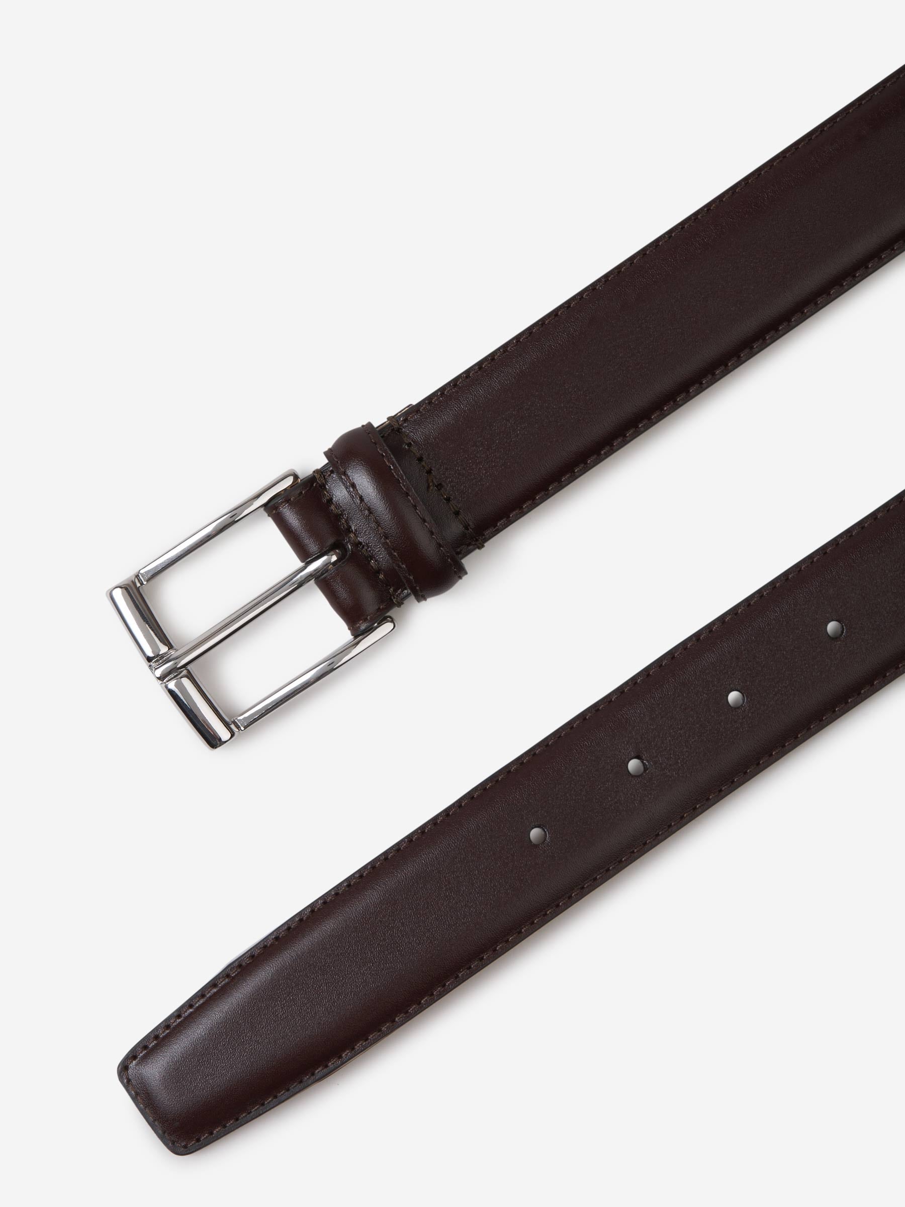 Crockett & Jones Hombre Barcelona Cinturón Piel Fina color Marrón Oscuro sku 621-000068 01 - Foto 2