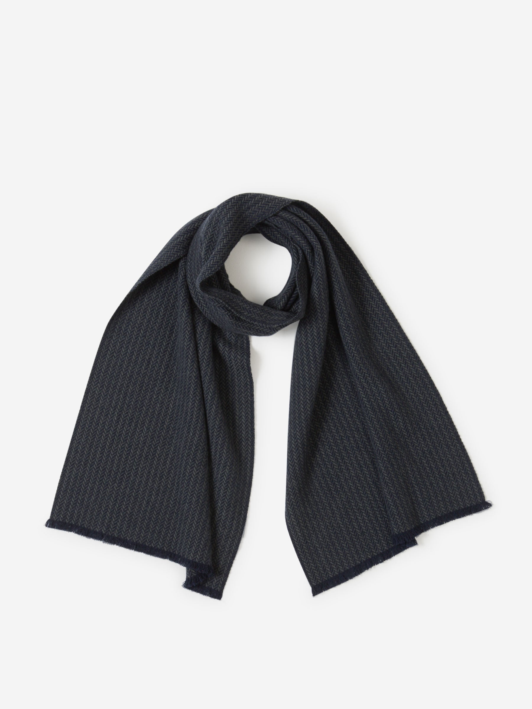 Fedeli Hombre Barcelona Bufanda Punto Cashmere color Azul Noche sku 630-001400 01 - Foto 1