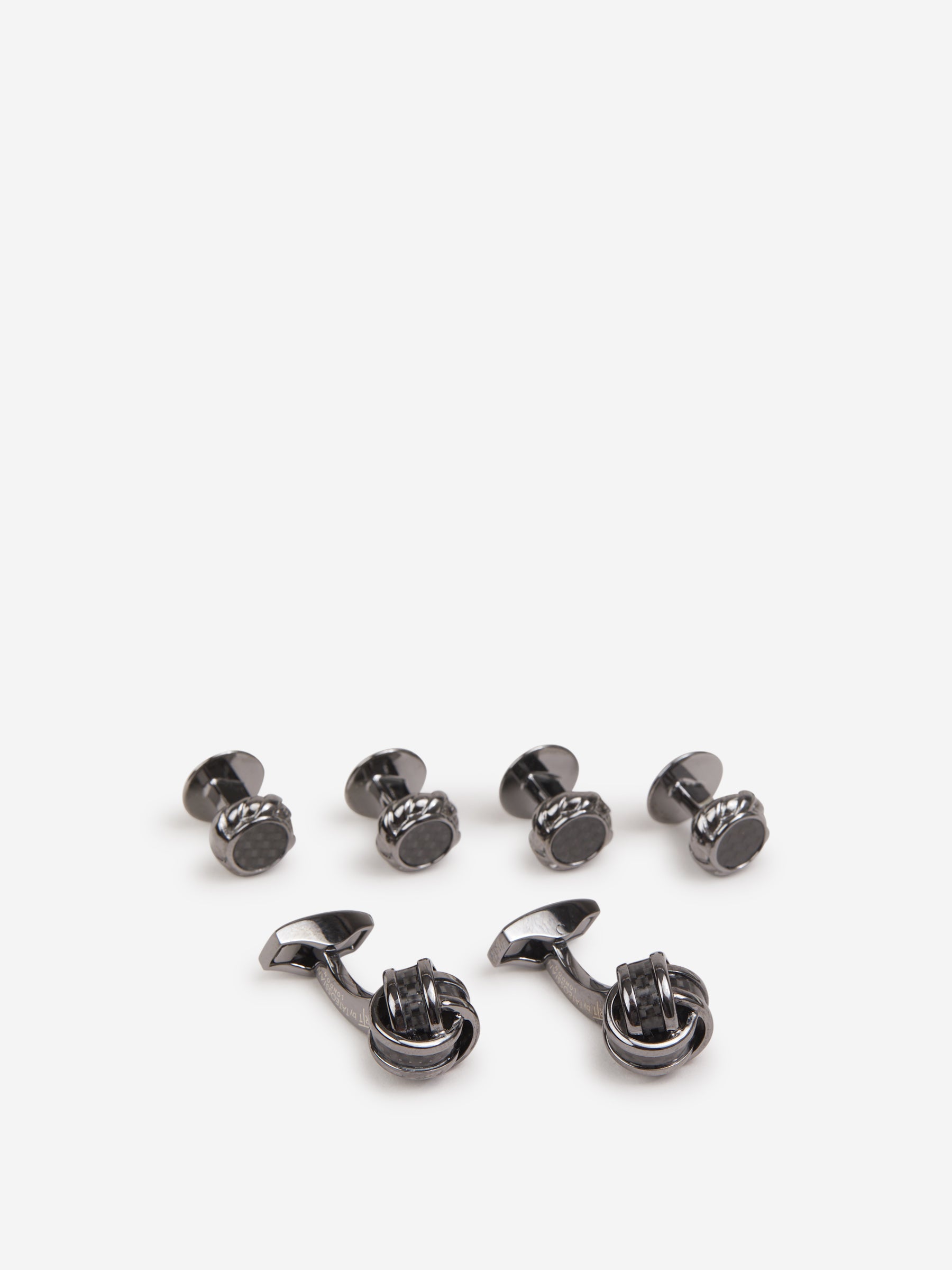 Tateossian Gemelos Sets Nudo Carbono color Negro sku 696-000950 01 - Foto 1