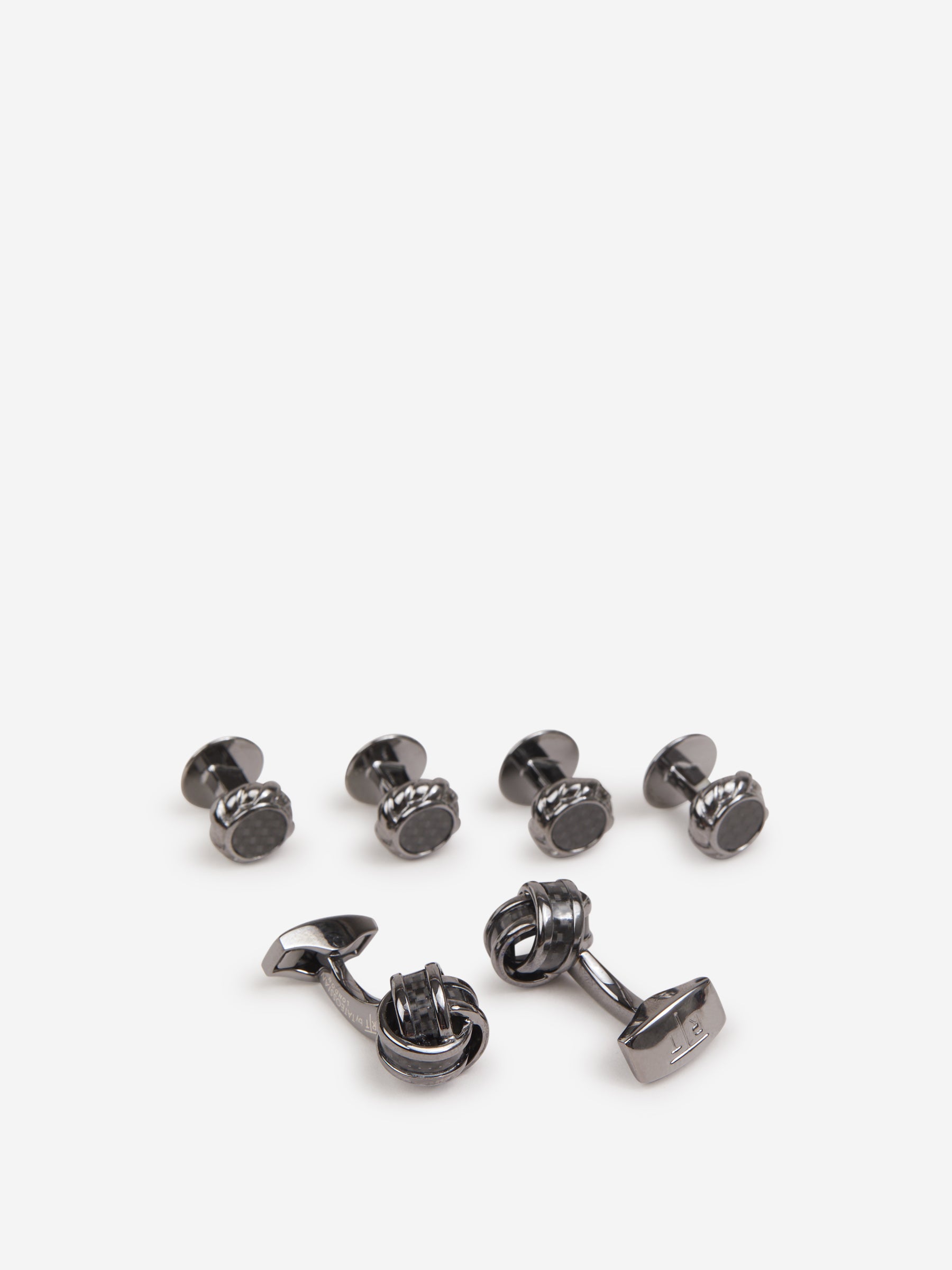 Tateossian Gemelos Sets Nudo Carbono color Negro sku 696-000950 01 - Foto 2