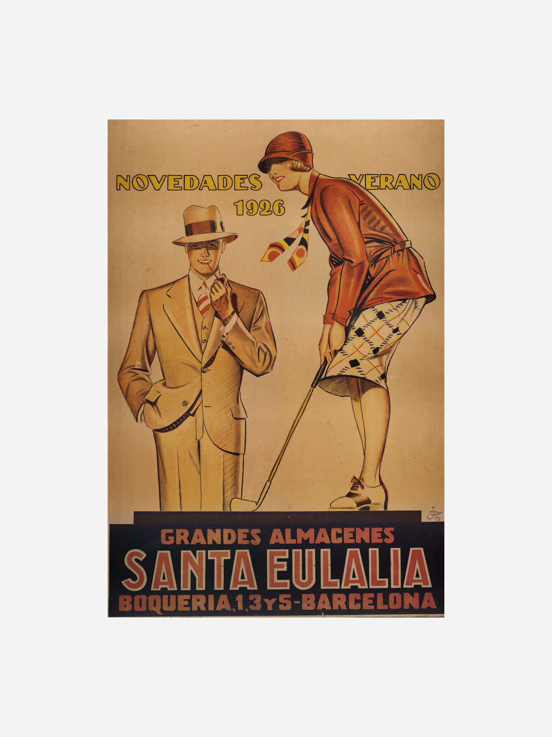 Santa Eulalia Summer 1926 poster color Default Title sku 699-001711 01 - Foto 1