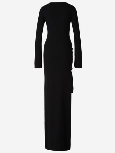 Saint Laurent Mujer Barcelona Vestido Maxi Lana color Negro sku 732-001240 01 - Foto 2
