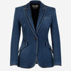 Alexander McQueen Blazer Denim Algodón color Azul Denim sku 741-002093 01 - Foto 1