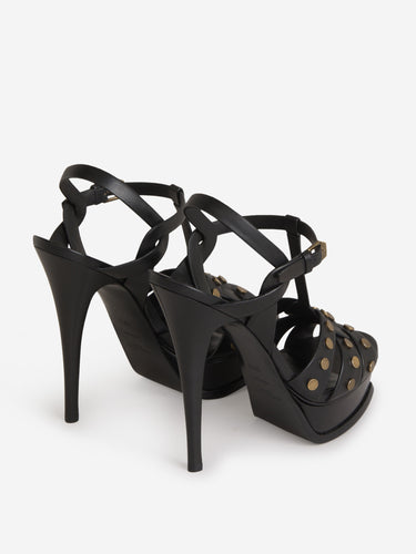 Saint Laurent Mujer Barcelona Sandalias Plataforma Tribute color Negro sku 800-004963 01 - Foto 3