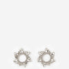 Amina Muaddi Pendientes Begum Cristales color Plateado sku 850-001550 01 - Foto 1