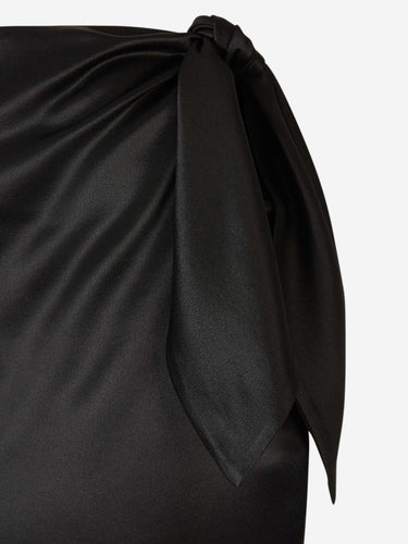 Saint Laurent Mujer Barcelona Falda Mini Satén Seda color Negro sku 750-001437 01 - Foto 4