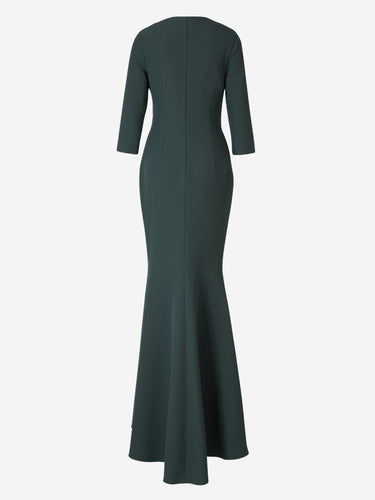 Safiyaa Mujer Barcelona Vestido Maxi Crepé color Verde Oscuro sku 732-001296 01 - Foto 2
