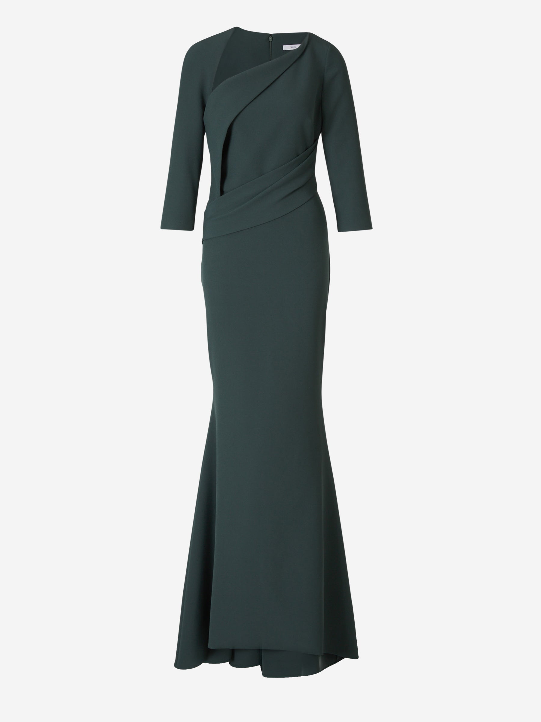 Safiyaa Vestido Midi Crepé color Verde Oscuro sku 732-001296 01 - Foto 1