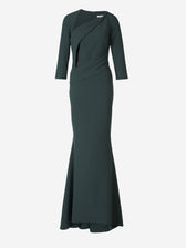 Safiyaa Mujer Barcelona Vestido Maxi Crepé color Verde Oscuro sku 732-001296 01 - Foto 1