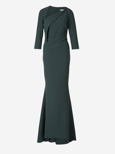 Safiyaa Mujer Barcelona Vestido Maxi Crepé color Verde Oscuro sku 732-001296 01 - Foto 1