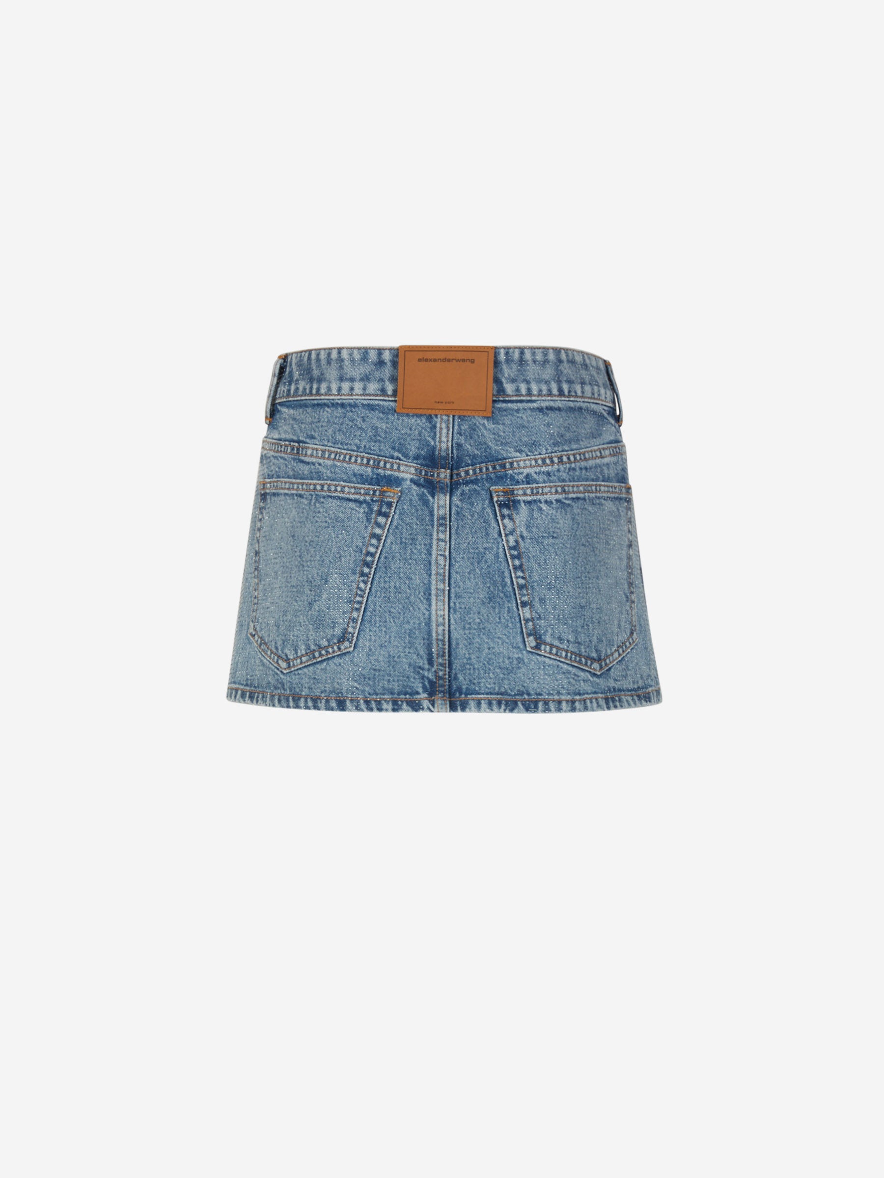 Alexander Wang – Hotfix Denim Mini Skirt Mujer 750-001475 01