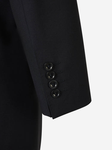 Canali Hombre Barcelona Chaqué y Pantalón Lana color Azul Noche sku 332-000115 01 - Foto 4