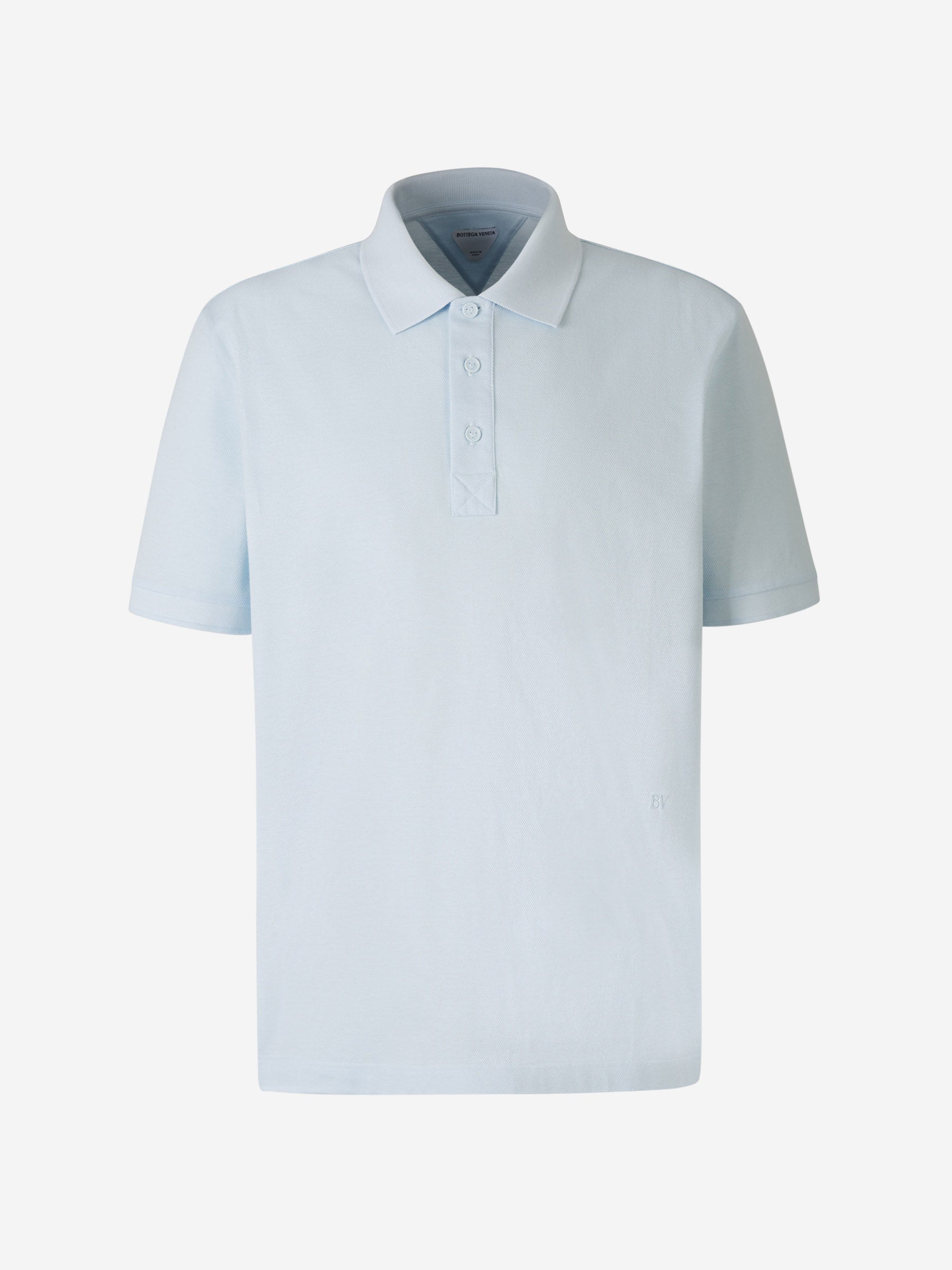 Bottega Veneta Polo Piqué Algodón color Azul Celeste sku 552-001477 01 - Foto 1