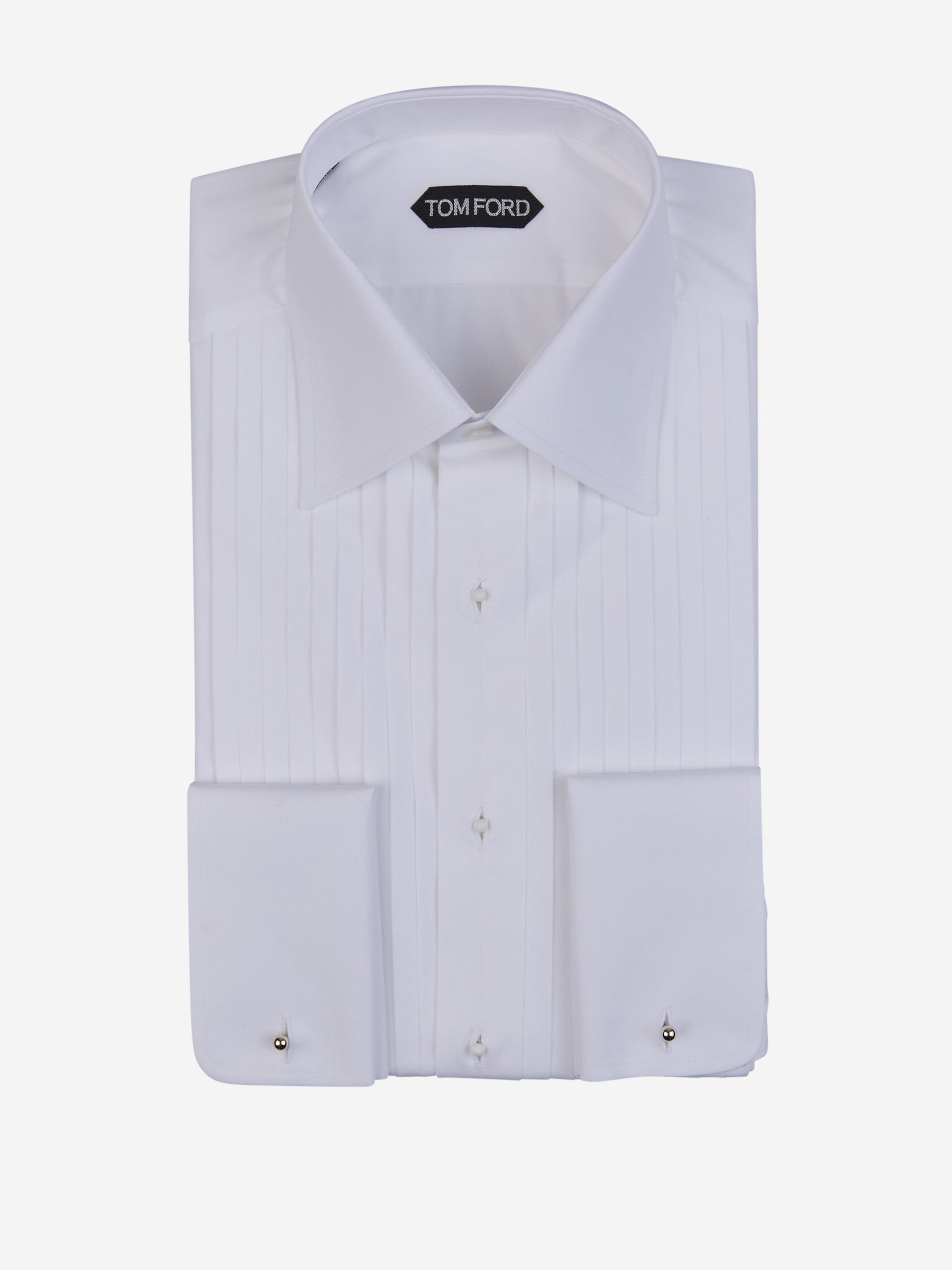 Tom Ford Camisa Drapeada Algodón color Blanco sku 403-000453 01 - Foto 1