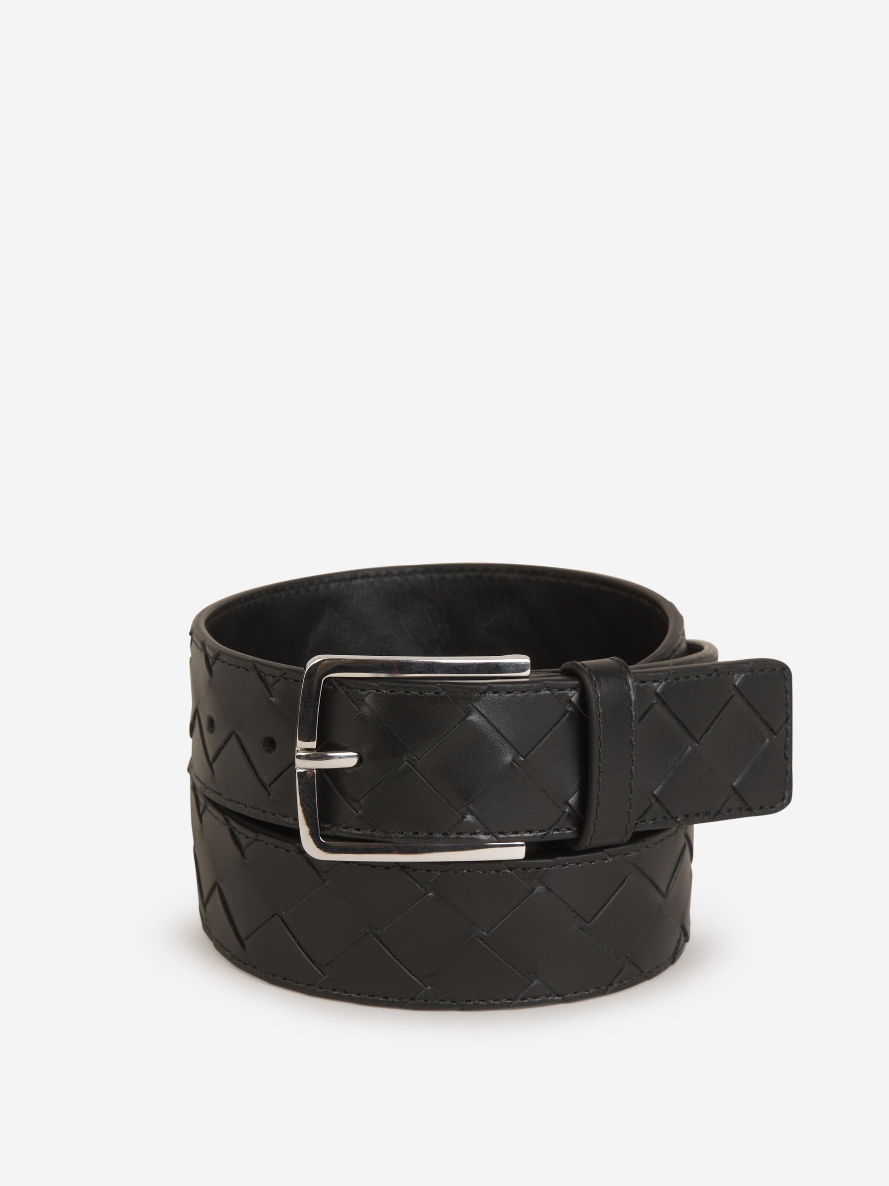 Bottega Veneta Cinturón Intrecciato Piel color Negro sku 622-001217 02 - Foto 1