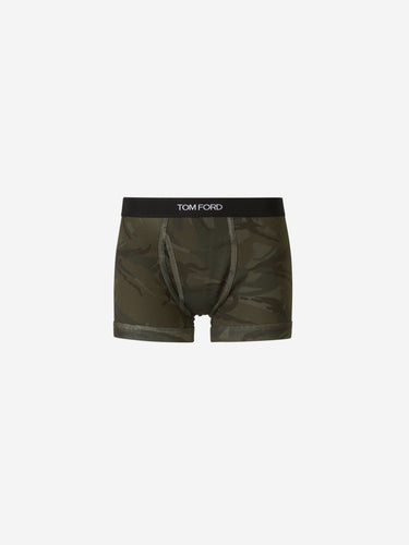 Tom Ford Hombre Barcelona Boxer Algodón Logo color Camuflaje Verde sku 652-000102 01 - Foto 1