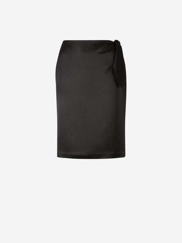 Saint Laurent Mujer Barcelona Falda Mini Satén Seda color Negro sku 750-001437 01 - Foto 1