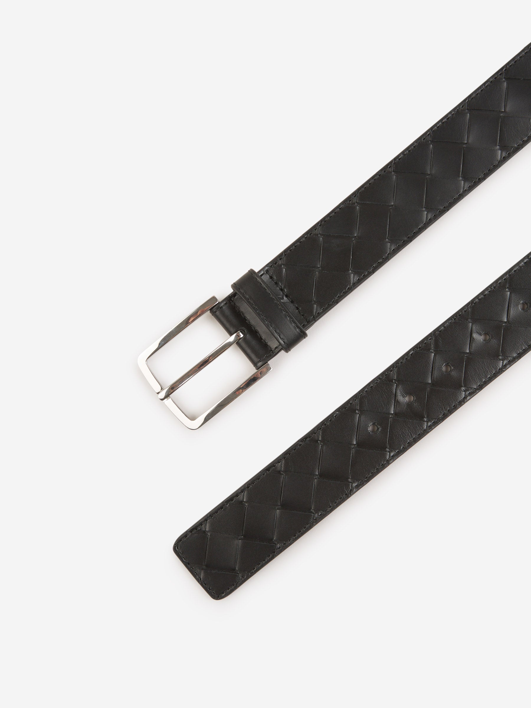 Bottega Veneta Hombre Barcelona Cinturón Intrecciato Piel color Negro sku 622-001217 02 - Foto 2