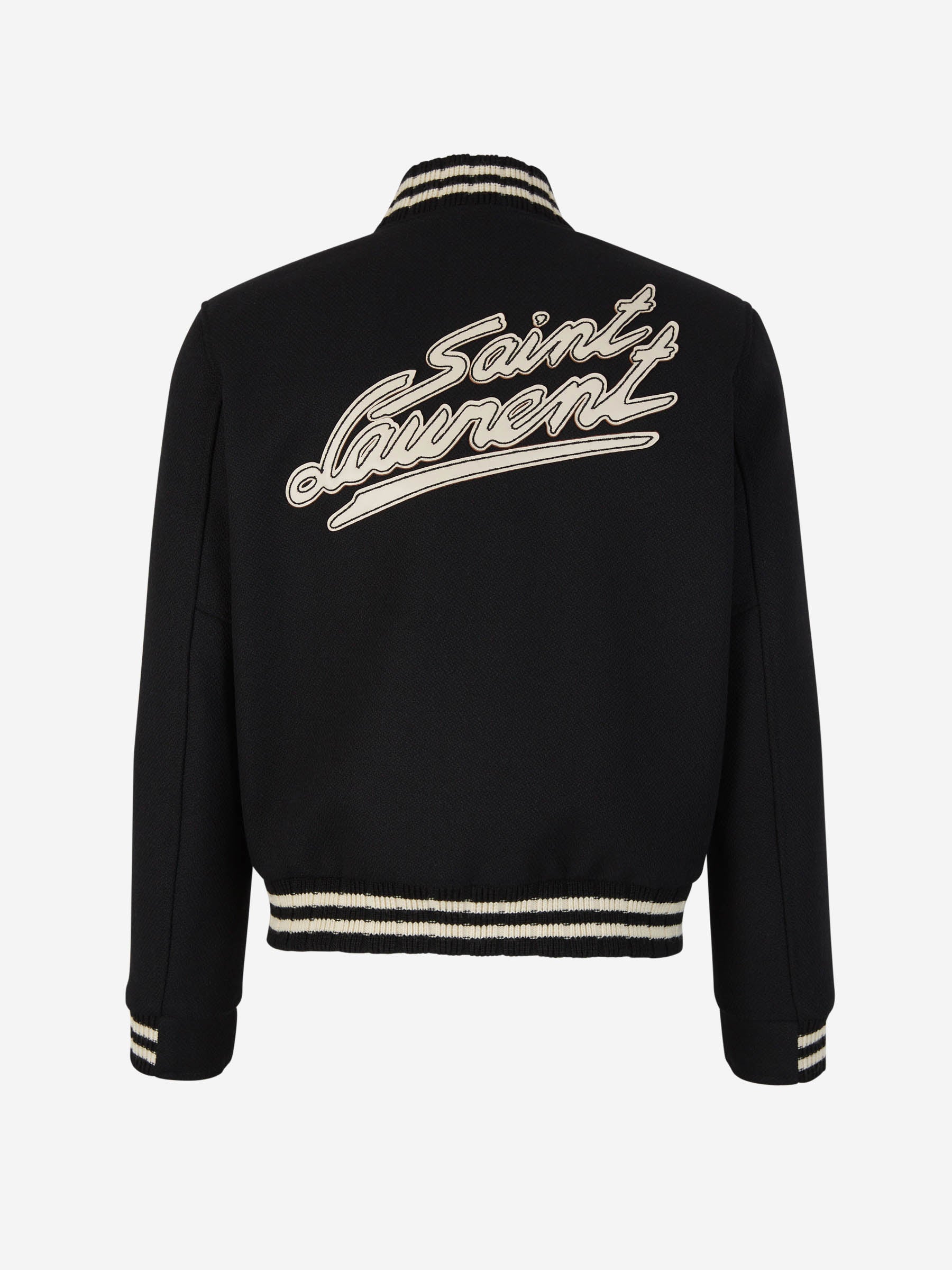 Saint Laurent Teddy Bomber Jacket Hombre 512 002196 01